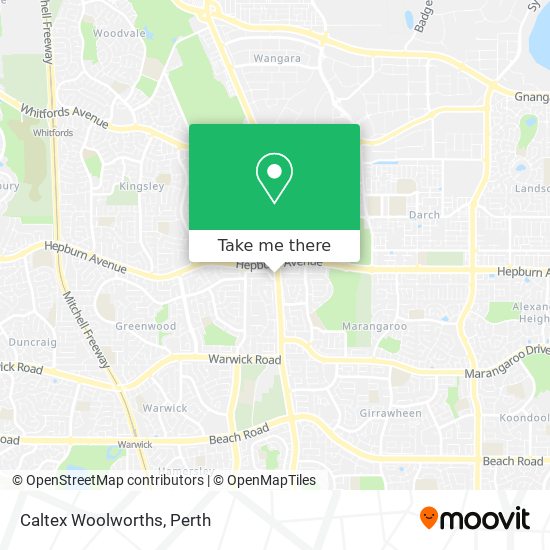 Caltex Woolworths map
