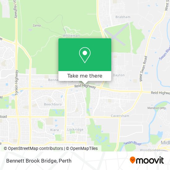 Bennett Brook Bridge map