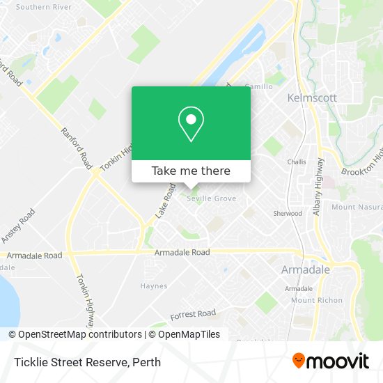 Ticklie Street Reserve map