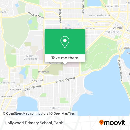 Mapa Hollywood Primary School