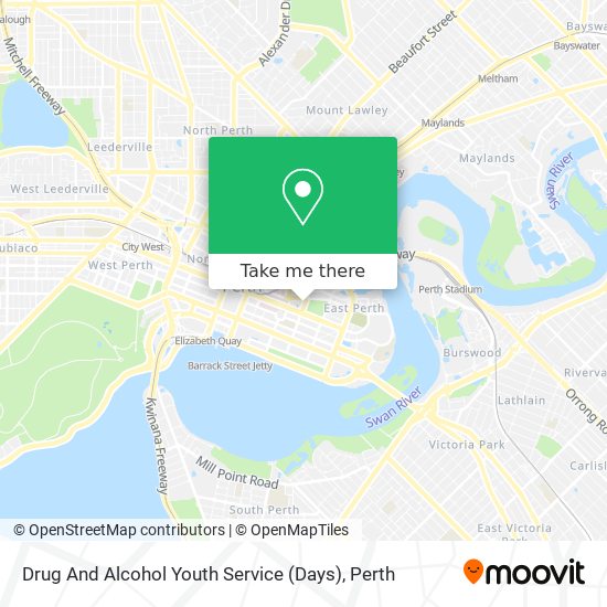 Mapa Drug And Alcohol Youth Service (Days)