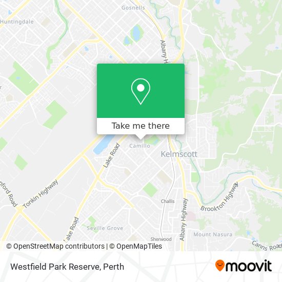 Westfield Park Reserve map