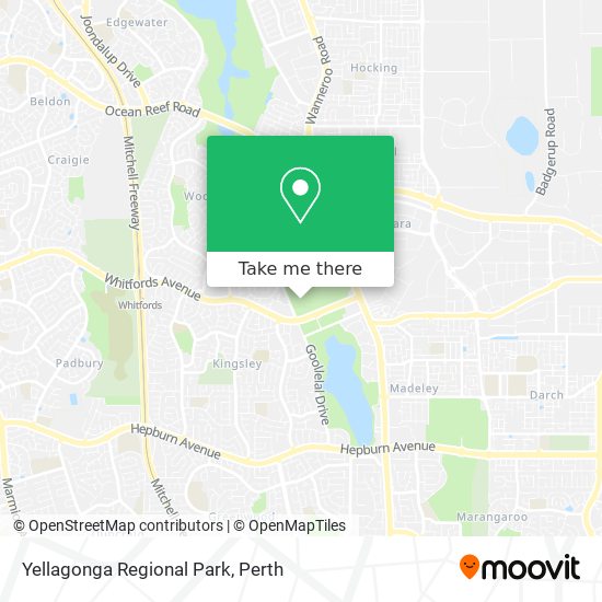Yellagonga Regional Park map