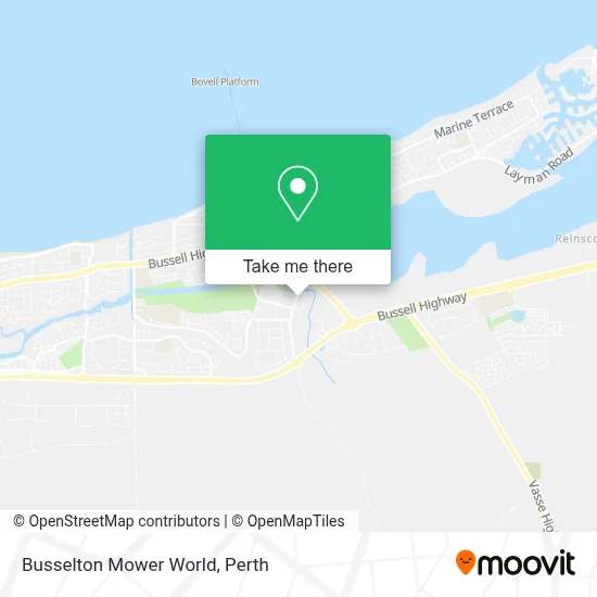 Mapa Busselton Mower World
