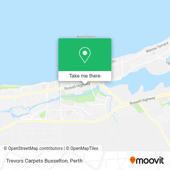 Mapa Trevors Carpets Busselton