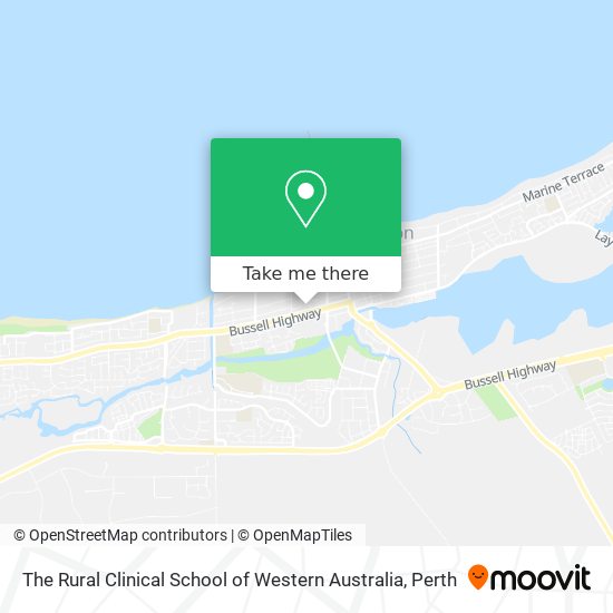 The Rural Clinical School of Western Australia map