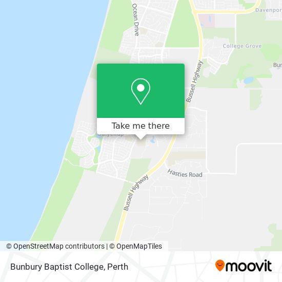 Bunbury Baptist College map