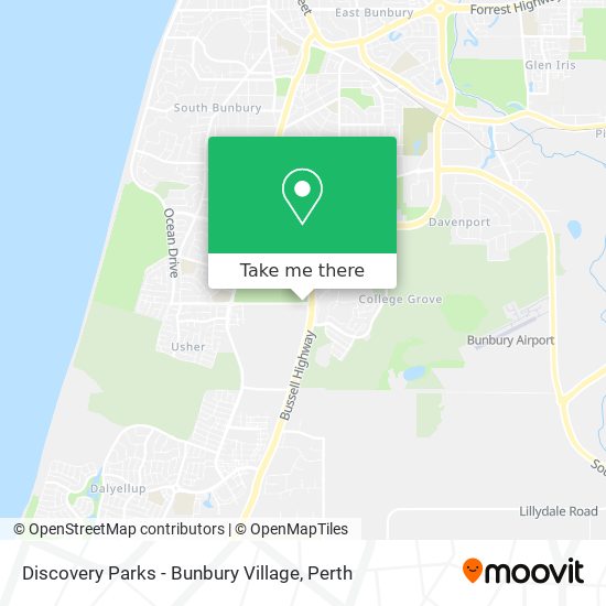 Discovery Parks - Bunbury Village map