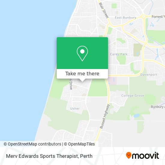 Merv Edwards Sports Therapist map