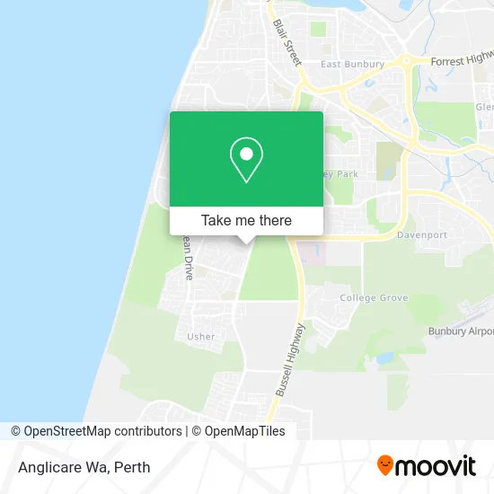 Mapa Anglicare Wa