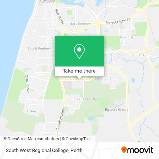 South West Regional College map