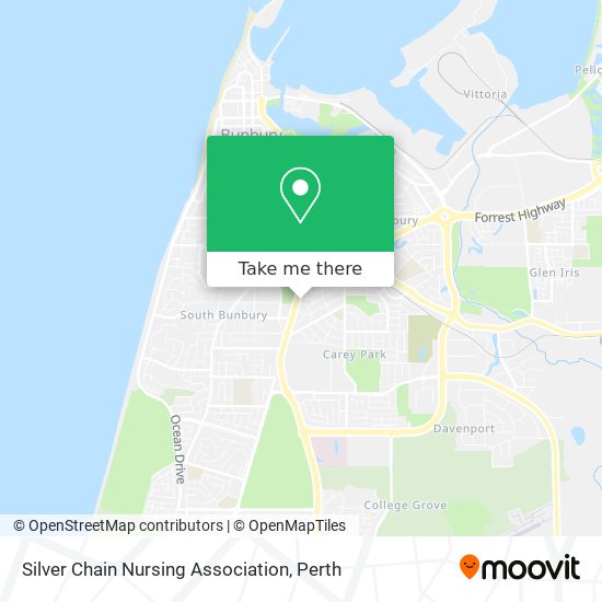 Mapa Silver Chain Nursing Association