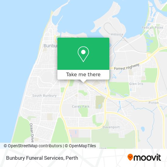 Bunbury Funeral Services map