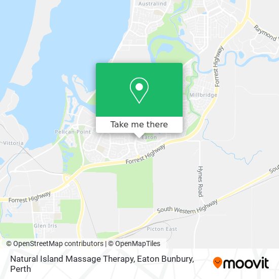 Mapa Natural Island Massage Therapy, Eaton Bunbury