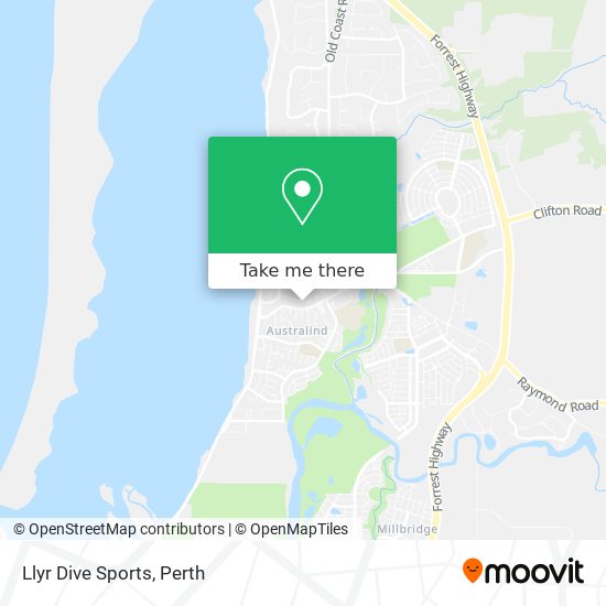 Llyr Dive Sports map