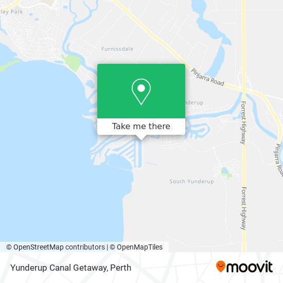 Mapa Yunderup Canal Getaway