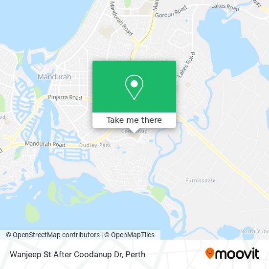 Wanjeep St After Coodanup Dr map