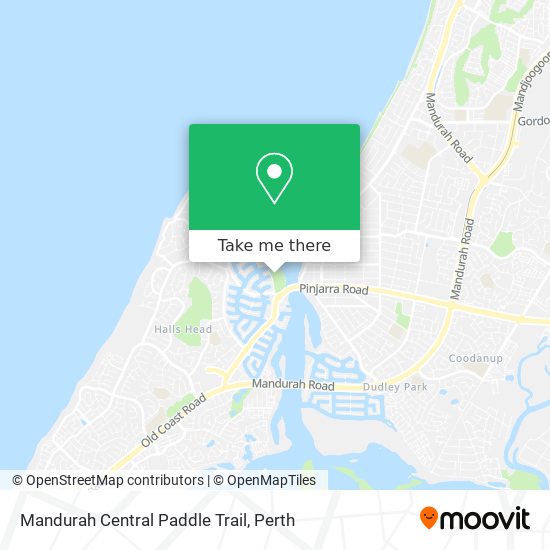 Mandurah Central Paddle Trail map