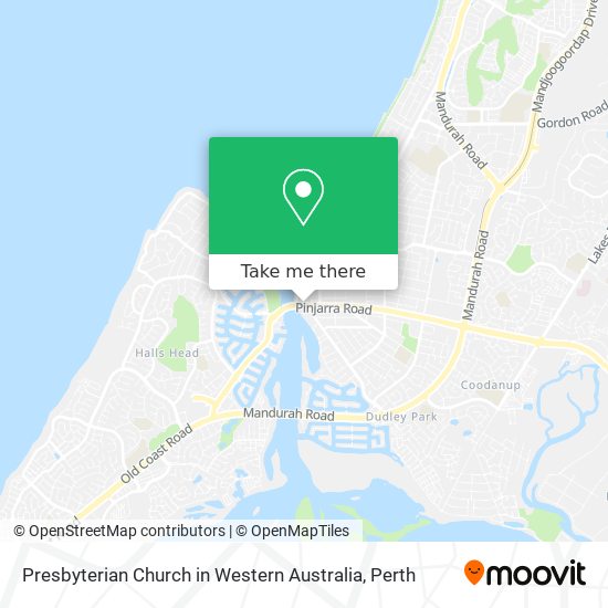 Mapa Presbyterian Church in Western Australia