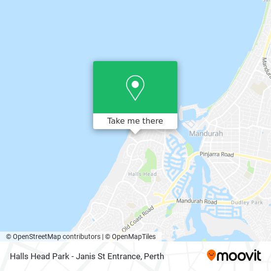 Halls Head Park - Janis St Entrance map