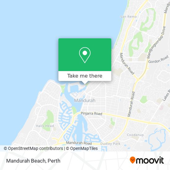 Mandurah Beach map