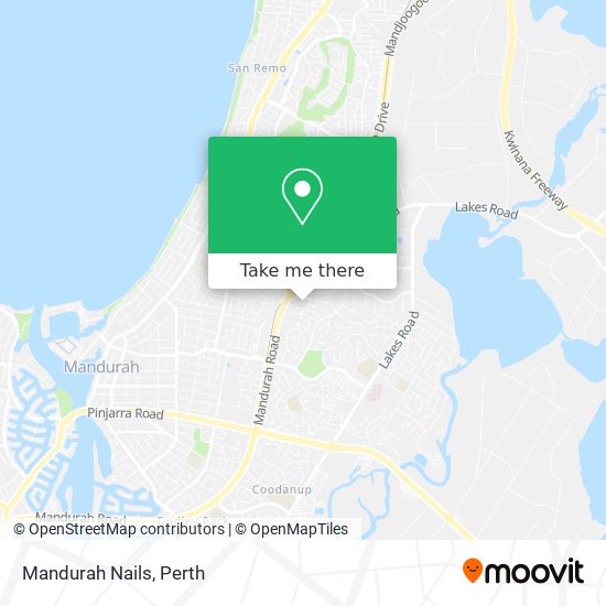 Mandurah Nails map