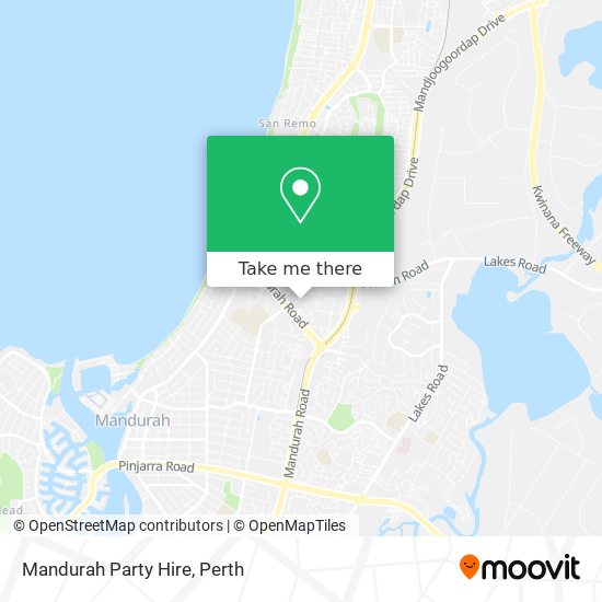 Mapa Mandurah Party Hire