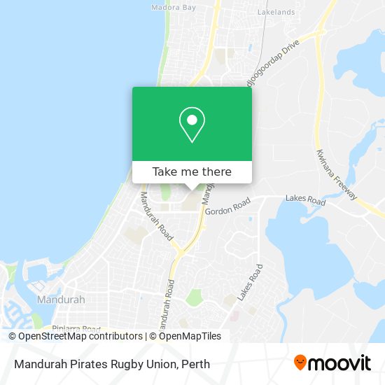 Mandurah Pirates Rugby Union map