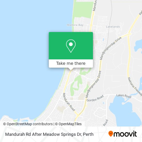 Mandurah Rd After Meadow Springs Dr map