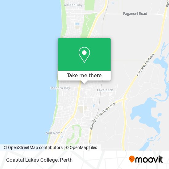 Coastal Lakes College map