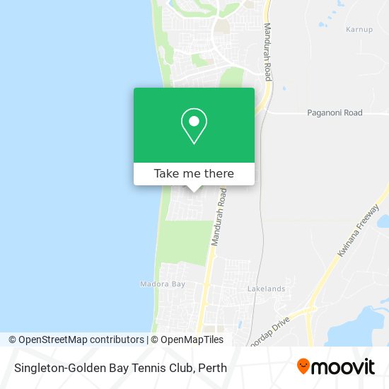 Singleton-Golden Bay Tennis Club map