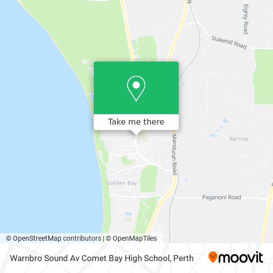 Warnbro Sound Av Comet Bay High School map