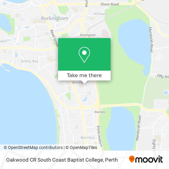 Mapa Oakwood CR South Coast Baptist College