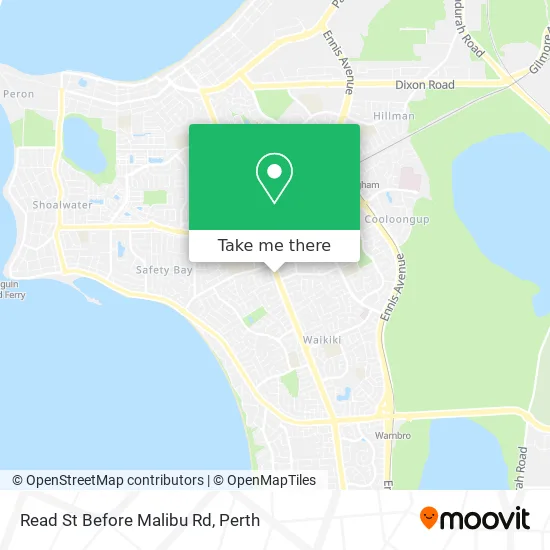 Mapa Read St Before Malibu Rd