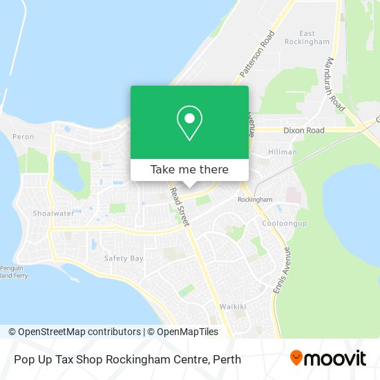 Mapa Pop Up Tax Shop Rockingham Centre