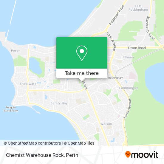 Chemist Warehouse Rock map