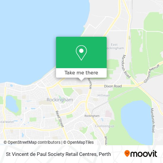 St Vincent de Paul Society Retail Centres map