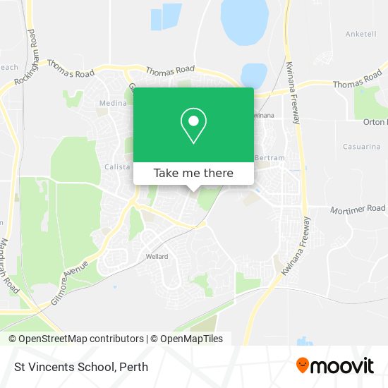 St Vincents School map