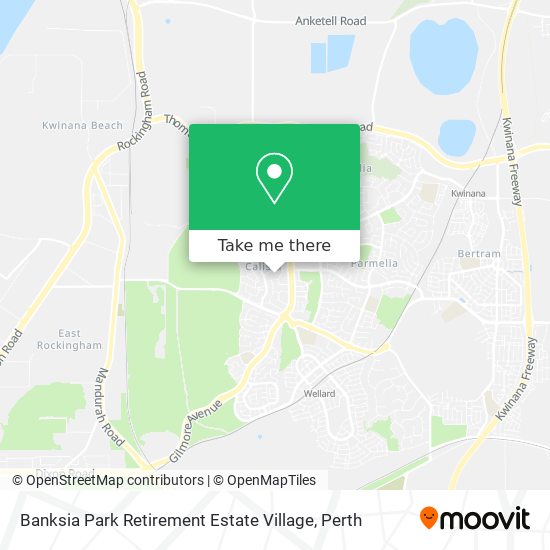 Mapa Banksia Park Retirement Estate Village