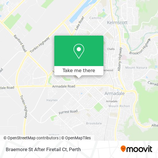 Braemore St After Firetail Ct map