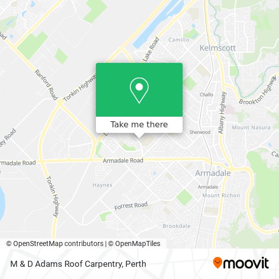 M & D Adams Roof Carpentry map