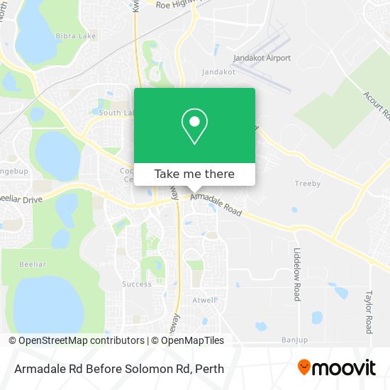 Armadale Rd Before Solomon Rd map