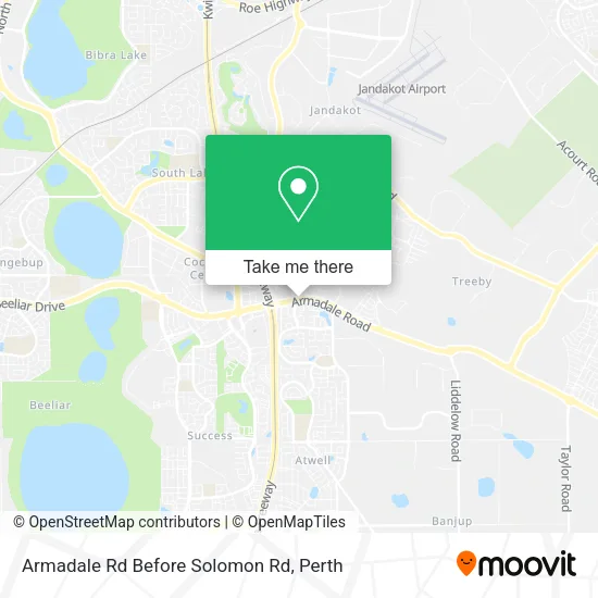 Armadale Rd Before Solomon Rd map