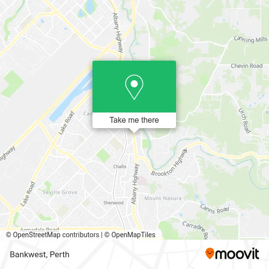 Mapa Bankwest