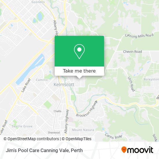 Mapa Jim's Pool Care Canning Vale
