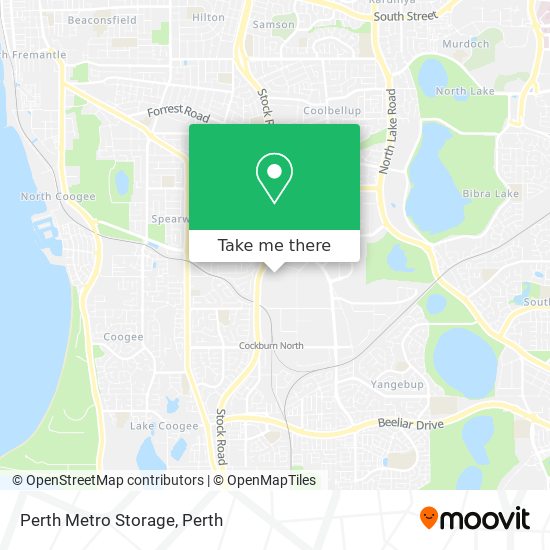 Perth Metro Storage map