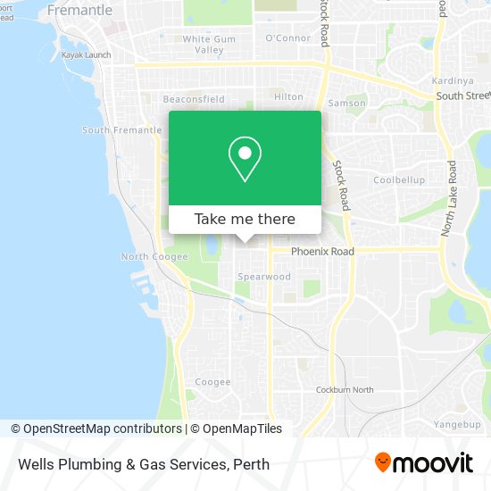 Wells Plumbing & Gas Services map