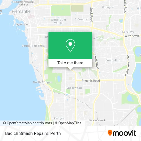 Mapa Bacich Smash Repairs