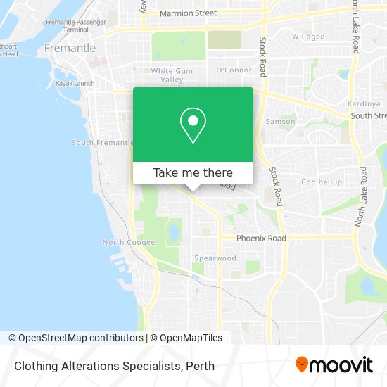 Clothing Alterations Specialists map
