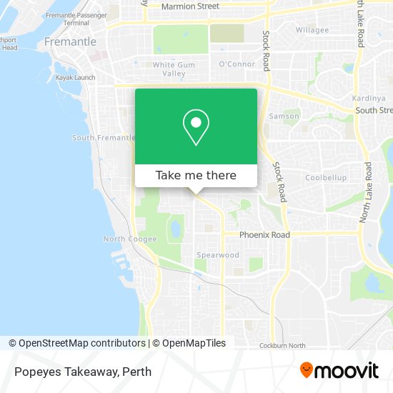 Popeyes Takeaway map